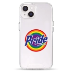 Чехол Pump Transparency Silver Button Case for iPhone 14 Pride