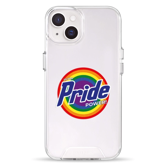 Чехол Pump Transparency Silver Button Case for iPhone 14 Pride