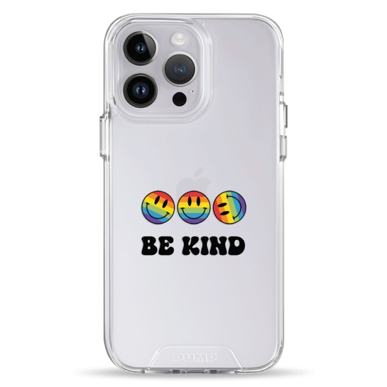 Чехол Pump Transparency Silver Button Case for iPhone 14 Pro Be kind - цена, характеристики, отзывы, рассрочка, фото 1