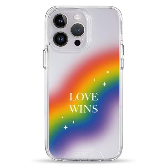 Чехол Pump Transparency Silver Button Case for iPhone 14 Pro Love wins - цена, характеристики, отзывы, рассрочка, фото 1