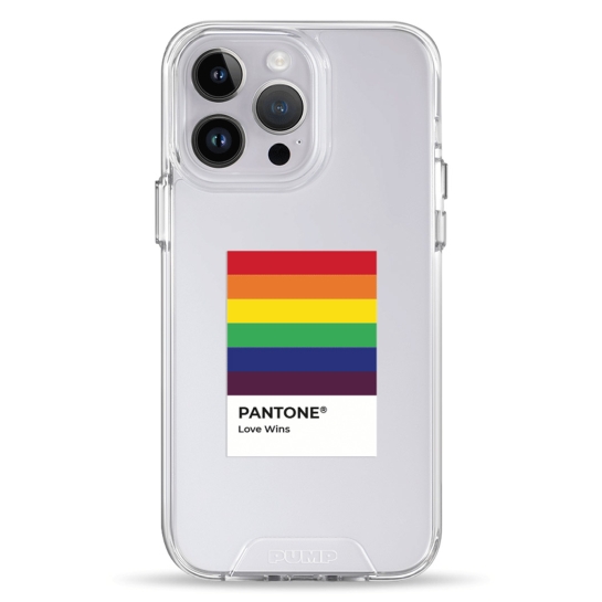 Чохол Pump Transparency Silver Button Case for iPhone 14 Pro Pantone Love Wins - цена, характеристики, отзывы, рассрочка, фото 1