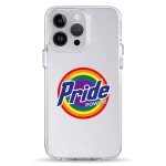 Чехол Pump Transparency Silver Button Case for iPhone 14 Pro Pride