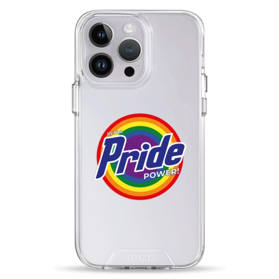 Чехол Pump Transparency Silver Button Case for iPhone 14 Pro Pride