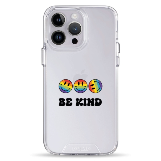 Чехол Pump Transparency Silver Button Case for iPhone 14 Pro Max Be kind - цена, характеристики, отзывы, рассрочка, фото 1