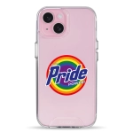 Чехол Pump Transparency Silver Button Case for iPhone 15 Pride