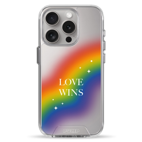 Чохол Pump Transparency Silver Button Case for iPhone 15 Pro Love wins - цена, характеристики, отзывы, рассрочка, фото 1
