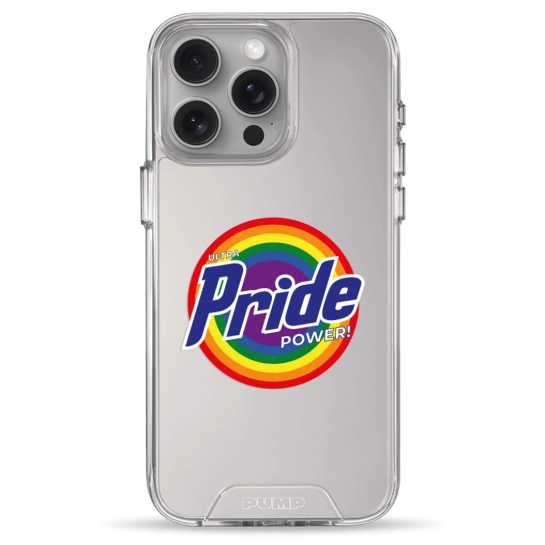 Чехол Pump Transparency Silver Button Case for iPhone 15 Pro Max Pride