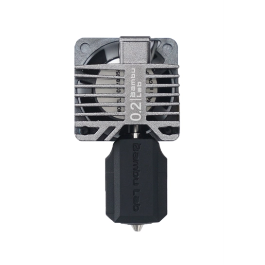 Хотенд с закаленным соплом в сборе для 3D-принтера X1 и X1C Bambu Lab BL0017U 0.2 mm Black