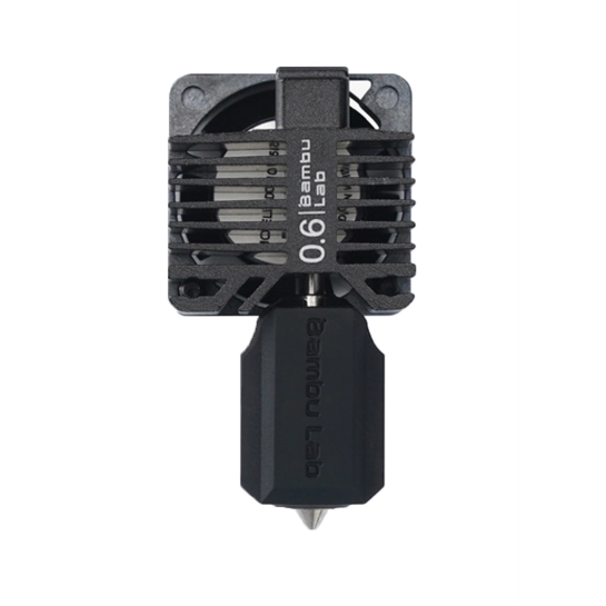 Хотенд із загартованим соплом у зборі для 3D-принтера X1 та X1C Bambu Lab BL0019U 0.6 mm Black