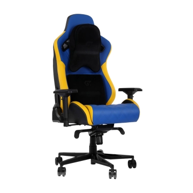 Ігрове крісло GT Racer X-0724 Fabric Blue/Yellow - цена, характеристики, отзывы, рассрочка, фото 1
