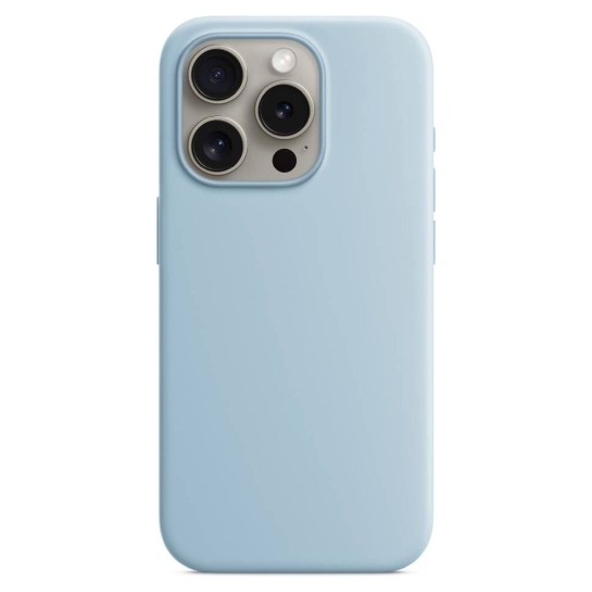 Чехол Monblan Silicone Case with MagSafe for iPhone 15 Pro Light Blue - цена, характеристики, отзывы, рассрочка, фото 1