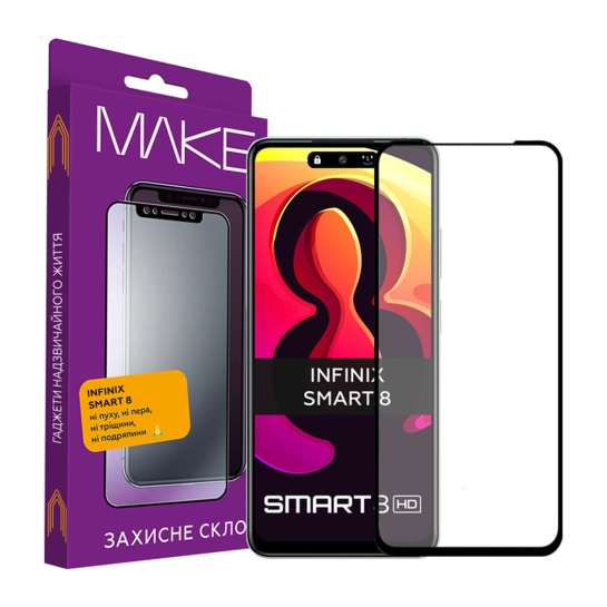 Защитное стекло MAKE Infinix Smart 8/8 HD/Hot 40i