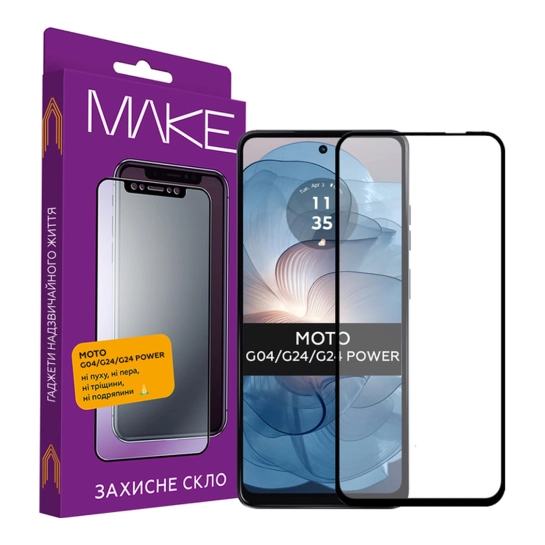 Защитное стекло MAKE Moto G04/G24/G24 Power
