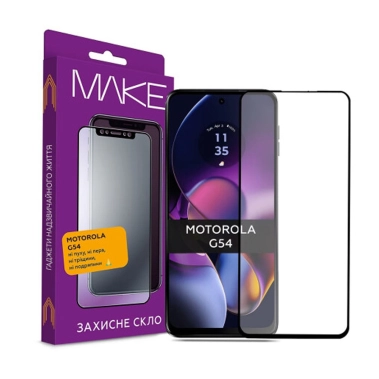 Защитное стекло MAKE Motorola G54 - цена, характеристики, отзывы, рассрочка, фото 1