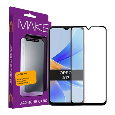 Защитное стекло MAKE Oppo A17 - цена, характеристики, отзывы, рассрочка, фото 1