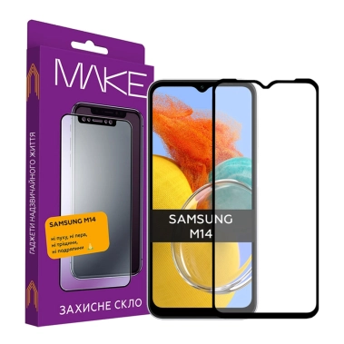 Защитное стекло MAKE Samsung M14 - цена, характеристики, отзывы, рассрочка, фото 1