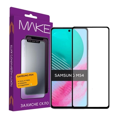 Защитное стекло MAKE Samsung M54 - цена, характеристики, отзывы, рассрочка, фото 1