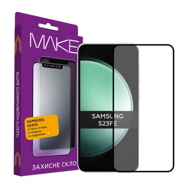 Захисне скло MAKE Samsung S23 FE - цена, характеристики, отзывы, рассрочка, фото 1