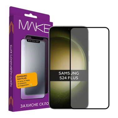 Захисне скло MAKE Samsung S24 Plus - цена, характеристики, отзывы, рассрочка, фото 1