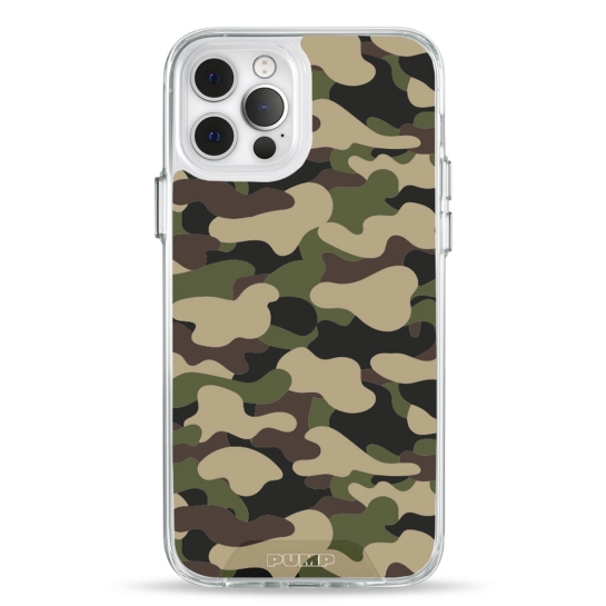Чехол Pump Transparency Silver Button Case for iPhone 12/12 Pro Military