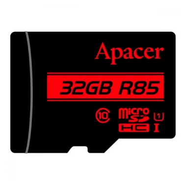 Карта пам'яті Apacer microSDHC 32GB Class 10  +  adapter (AP32GMCSH10U5-R) - цена, характеристики, отзывы, рассрочка, фото 1