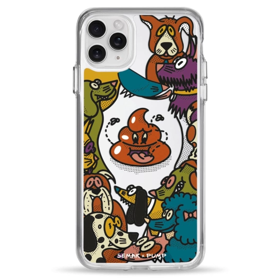 Чехол Pump Transparency Silver Button Case for iPhone 11 Pro Max Chyia tse sobaka?