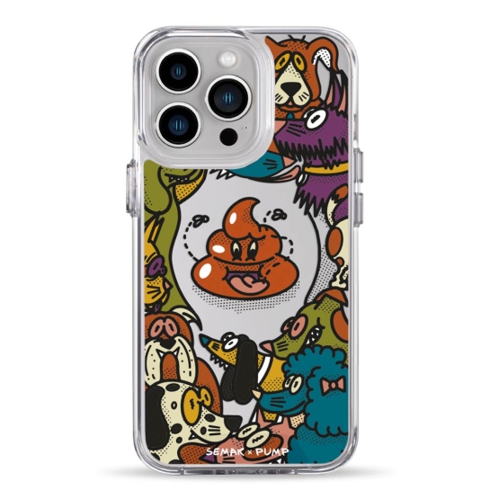 Чехол Pump Transparency Silver Button Case for iPhone 13 Pro Chyia tse sobaka? - цена, характеристики, отзывы, рассрочка, фото 1