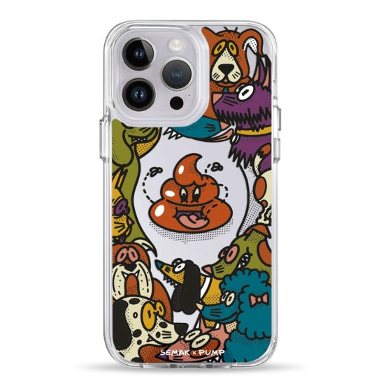 Чехол Pump Transparency Silver Button Case for iPhone 14 Pro Chyia tse sobaka? - цена, характеристики, отзывы, рассрочка, фото 1