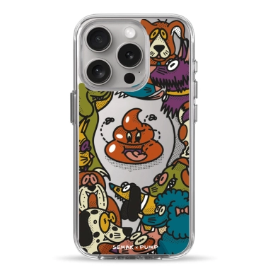 Чехол Pump Transparency Silver Button Case for iPhone 15 Pro Chyia tse sobaka? - цена, характеристики, отзывы, рассрочка, фото 1