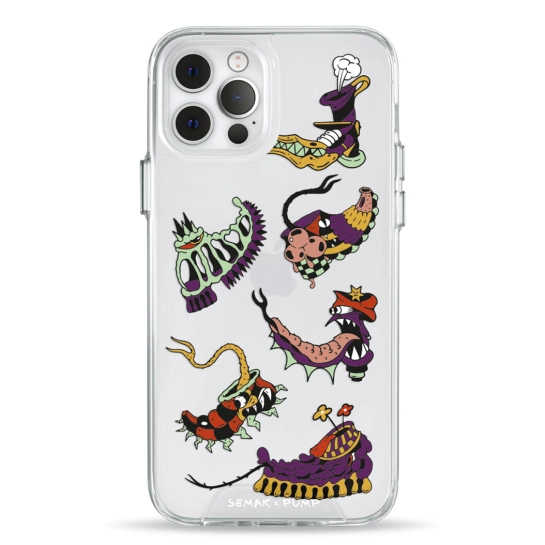 Чехол Pump Transparency Silver Button Case for iPhone 12/12 Pro Tekhnogaloshy