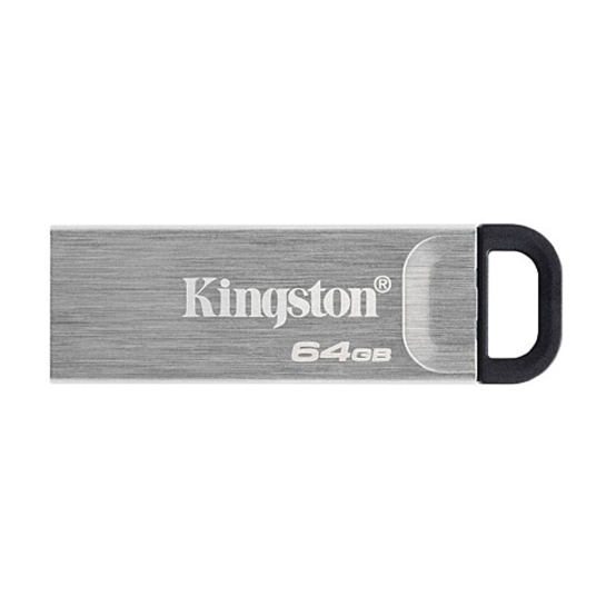 Флеш память Kingston USB 3.2 DT Kyson 64GB Silver/Black - цена, характеристики, отзывы, рассрочка, фото 1