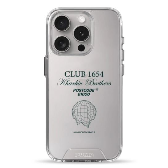 Чехол Pump Transparency Silver Button Case for iPhone 15 Pro Kharkiv Brothers 01