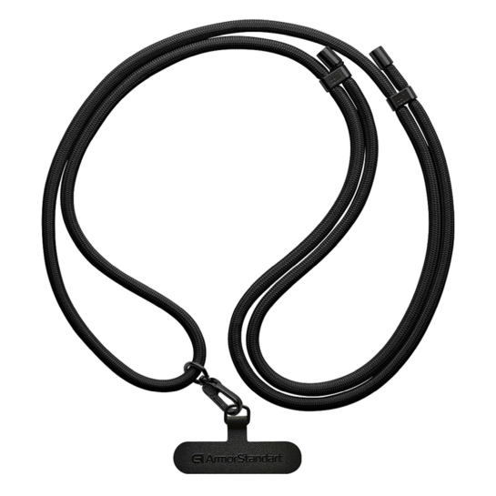Ремінець для смартфона ArmorStandart Rope Black Onyx with Dark holder - ціна, характеристики, відгуки, розстрочка, фото 1