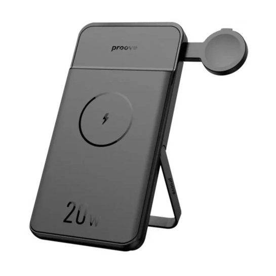 Зовнішній акумулятор Proove Power Stand 2 in 1 20W 10000mAh Black