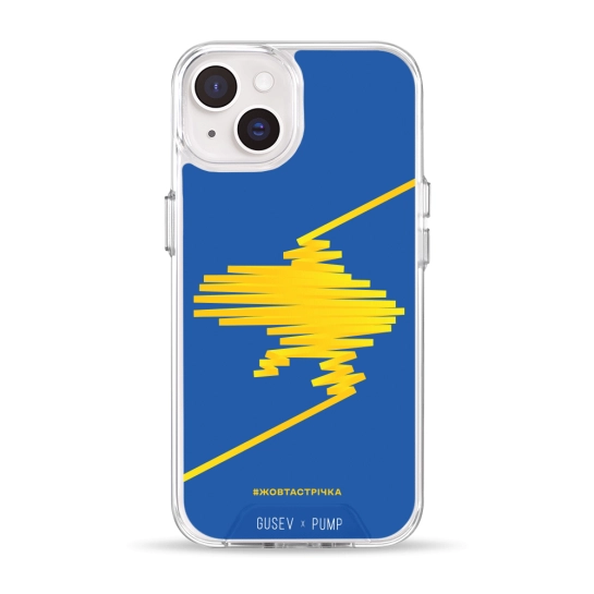 Чехол Pump Transparency Silver Button Case for iPhone 14 Zhovta-strichka