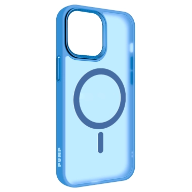 Чехол Pump Matte Case with MagSafe for iPhone 13 Pro Max Blue - цена, характеристики, отзывы, рассрочка, фото 1