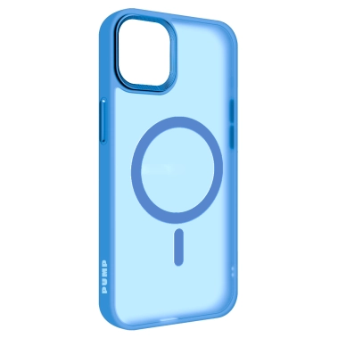 Чехол Pump Matte Case with MagSafe for iPhone 15 Blue - цена, характеристики, отзывы, рассрочка, фото 1