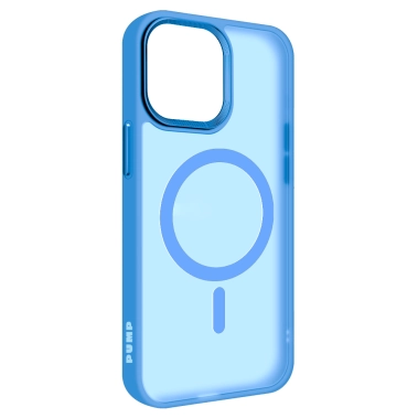 Чехол Pump Matte Case with MagSafe for iPhone 15 Pro Max Blue - цена, характеристики, отзывы, рассрочка, фото 1