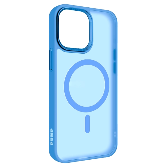 Чехол Pump Matte Case with MagSafe for iPhone 15 Pro Max Blue