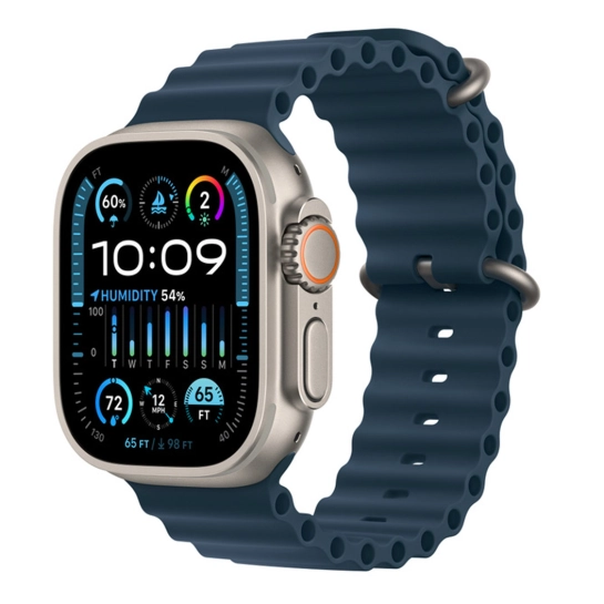 Б/У Смарт-годинник Apple Watch Ultra 2 + LTE 49mm Titanium Case with Midnight Ocean Band (Ідеальний)