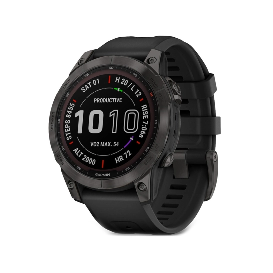 Спортивные часы Garmin Fenix 7 Sapphire Solar Black DLC Titanium with Black Band (open box)