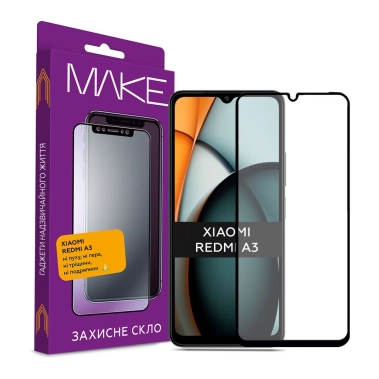 Защитное стекло MAKE Xiaomi Redmi A3 - цена, характеристики, отзывы, рассрочка, фото 1