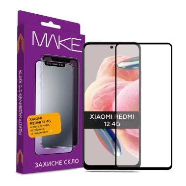 Защитное стекло MAKE Xiaomi Redmi Note 12 - цена, характеристики, отзывы, рассрочка, фото 1
