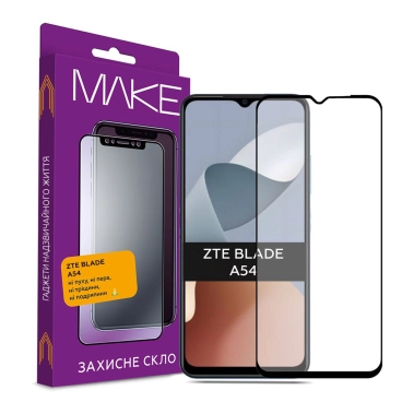 Защитное стекло MAKE ZTE Blade A54 - цена, характеристики, отзывы, рассрочка, фото 1