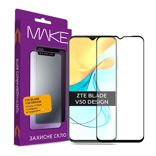 Защитное стекло MAKE ZTE Blade V50 Design