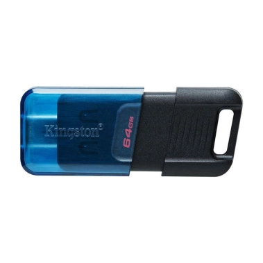 Флеш пам'ять Kingston USB Type-C 3.2 DT 80M 64GB Type-C Black/Blue - цена, характеристики, отзывы, рассрочка, фото 1