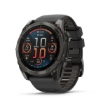 Смарт-годинник Garmin Fenix 8 AMOLED 51mm Sapphire Carbon Grey DLC with Black/Pebble Grey Silicone Band