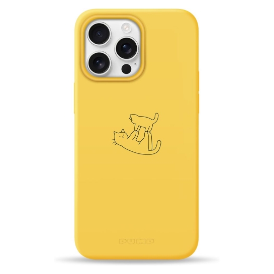 Чехол Pump Silicone Minimalistic Case with MagSafe for iPhone 16 Pro Max Cat on Cat - цена, характеристики, отзывы, рассрочка, фото 1