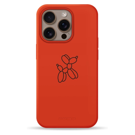 Чохол Pump Silicone Minimalistic Case with MagSafe for iPhone 16 Pro Dog Ballon