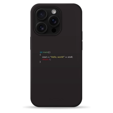 Чехол Pump Silicone Minimalistic Case with MagSafe for iPhone 16 Pro Hello World - цена, характеристики, отзывы, рассрочка, фото 1